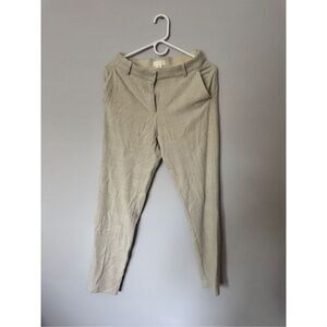 H&M women’s crème yellow and white dress pants size 6
